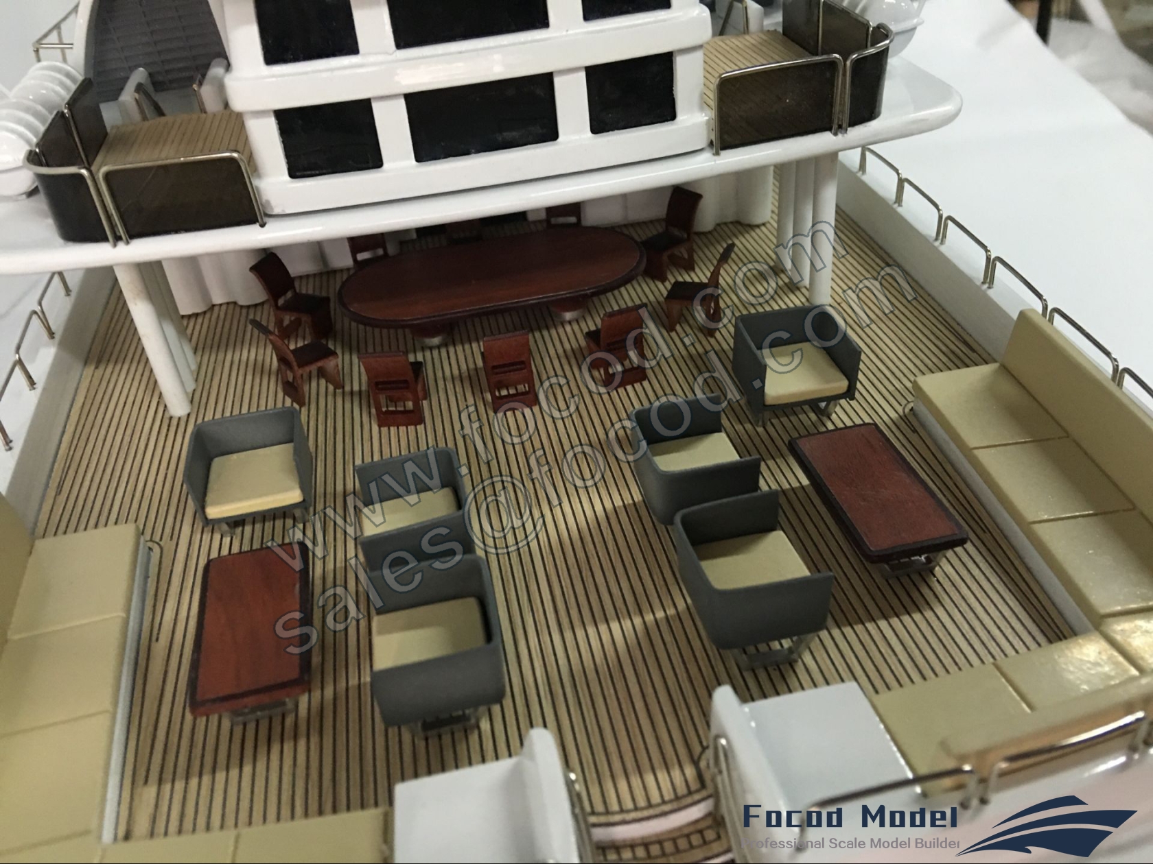 custom made model of 55m superyacht